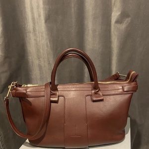 Theory  T BAR Ames Leather Satchel Crossbody Bag - MSRP $695 - NWOT